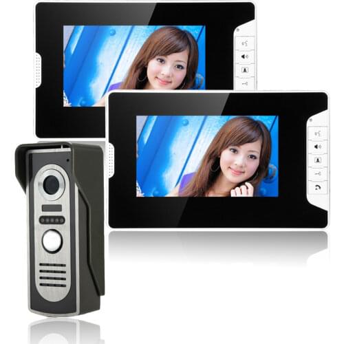 SYSD 7 Inch Wired Video Doorbell Intercom Door Phone System Weatherproof Night Vision Camera Home Security