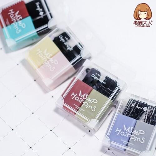 Japanese and Korean Style Simple Word Clip Hairpin Boxed Set Alloy Hairpin Basic Style Combination Set