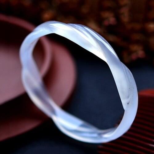 Women Jade Bangles Wholesale High Quality Natural Bangles Round Bar Bracelet Jewelry Charm Bangle Bracelets for Friend