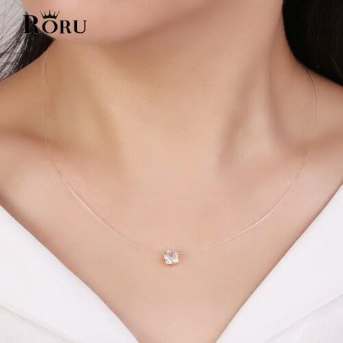 S925 Sterling Silver Elegant Crystal Stone Necklace Cubic Zircon Pendants Chain Necklaces for Women Wedding Party Jewelry Gifts