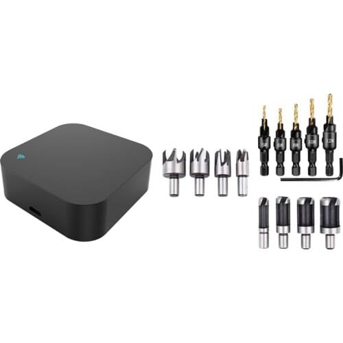 14Pc Countersink Drill Bit Wood Plug & 1x S06Pro WiFi Infrared Rays Remote Controls Temperature Humidity Sensors