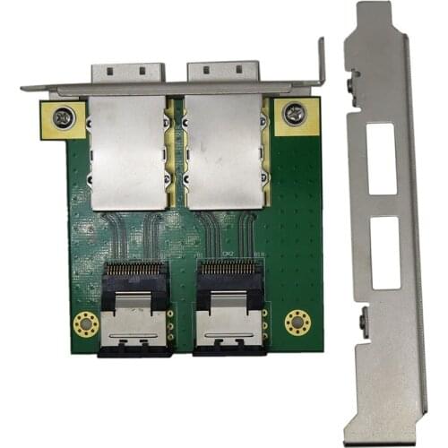 2 Ports Dual Mini SAS SAS26P Sff-8088 TO Sas36P Sff-8087 Adapter IN PCI bracke PCI Bracket Converter
