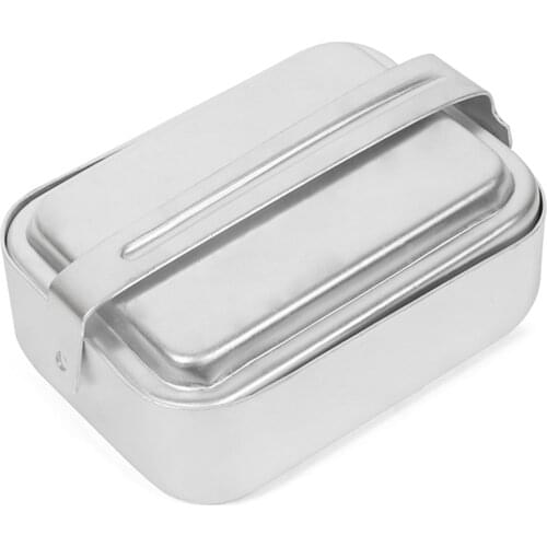 3 in 1 Outdoor Mess Tin Kit 캠핑용품 Aluminum Camping Cookware Set Lunch Box Food Container with Lid Camping Equipment