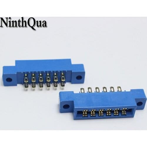 30Pcs/Lot 805 Card Edge Connector 3.96mm Pitch 2x6 Row 12 Pin PCB Slot Solder Socket SP12 Dip Wire Solder Type