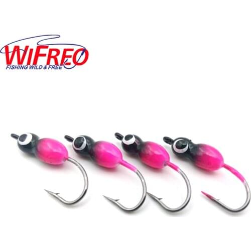 4PCS New shelves 25mm/2.5g Lead Jig Barbed Lure Soft Worm Fishing Hooks Ice Fishing Hook