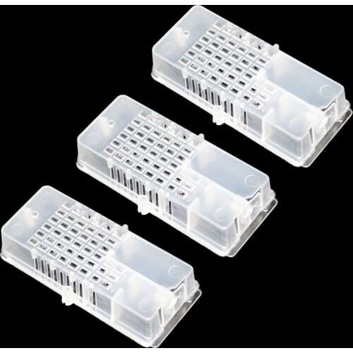 4 Pcs Transparent Push-pull Type Bee Queen Cages Plastic Beekeeping Transportation Bee Isolation Rearing Prisoner Escape Boxes