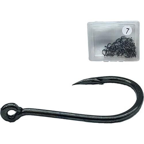 50pcs Fishing Hook Set Barbed Single Circle Carp Hook High Carbon Steel Sea Fishing Hook Fly Fishing Jip Barbed Carp Hooks