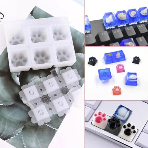 60-65 key cat claw square multi-style mechanical keyboard silicone mold DIY handmade crystal epoxy keycap mold