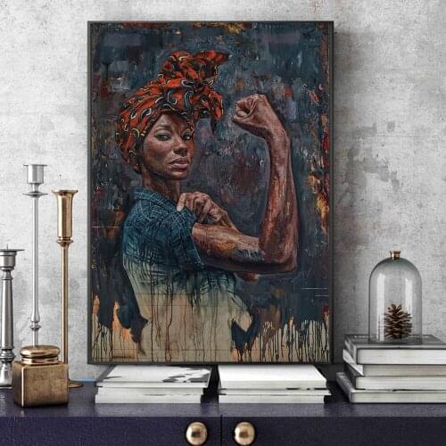 New arrival diamond painting Powerful Black Women cross stitch diamond mosaic Crystal diamond Embroidery pattern DIY Needlework