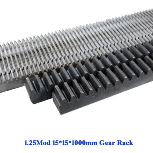 1Pcs 1.25 Mod 15*15*1000mm Gear Rack Precision CNC Rack (Straight Teeth) 1325 engraving Mechine CNC Router