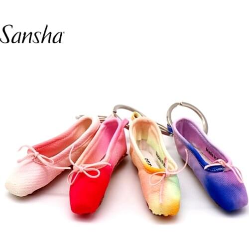 Sansha 7.5cCM Medium Ponte Shoes Keychain Ballet Colorful Gradient Color Key Rings KPRL Keychain
