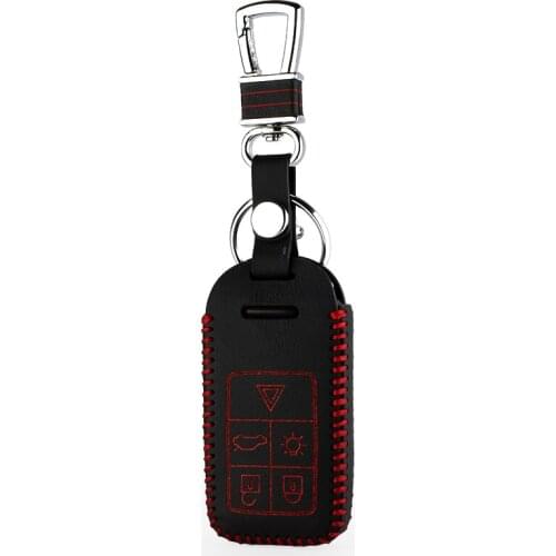 Car key case cover for volvo S80L S60L V40 S60 V60 XC60 S80 2013 2014 2017 Car keychain Key cover leather holder