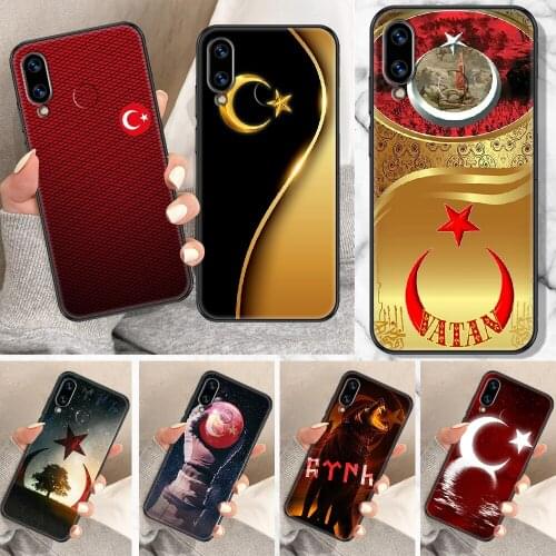 Turkey Turkish Flag Phone Case For Huawei Honor 6A 7A 7C 8A 8X 8 9 9X 10 10i 20 Lite Pro black fashion cell cover art cover 3D