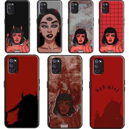 Lovely Bad Devil Girl For OPPO A52 A72 A92 A1K A15 A83 A91 A93 A5 A9 A31 A53 2020 F5 F7 Reno 2 Z A3S A5S Cover
