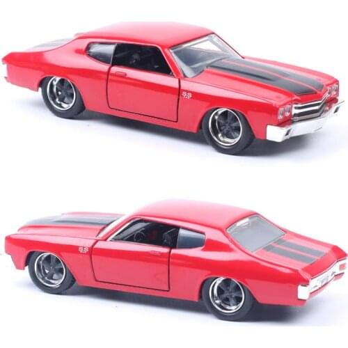 Kids 1:32 Scale Jada Doms 1970 Chevrolet Chevelle SS Sport Classic Muscle Car Model Diecast Auto Fast Racing Collection Toy Red