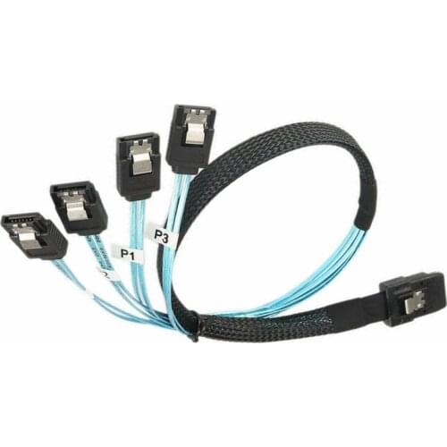 2.5ft 6Gbps Mini SFF-8087 36Pin to 7Pin Sata Hdd Hard Drive Splitter Cable