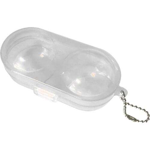 Table Tennis Container Box Portable Plastic Storage Case for 2 Ping-Pong Balls for Key Chain portable training practicing tools