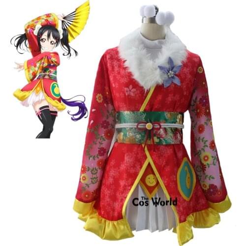 Love Live Kaguya No Shiro De Odoritai Angelic Angel Yazawa Nico Kimono Dress Uniform Outfit Anime Cosplay Costumes