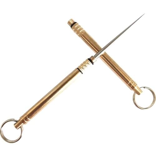 Brass Titanium Alloy Toothpick Set Teethpick Holder Key Ring Design Portable Mini Size for Indoor Outdoor Use Goods for Camping