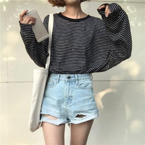 Женские полосатые футболки Lunoakvo China At AliExpress