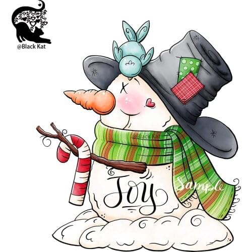 JOY Christmas Scrapbook Craft Patch Hat Colorful Scarf Snowman Metal Cutting Dies Candy Cane Stencil For Gift Card
