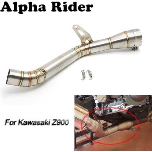 Motorcycle 51mm Exhaust Slip On Muffler Middle Mid Link Pipe Stainless Steel For Kawasaki Z900 Ninja 900 Z 900