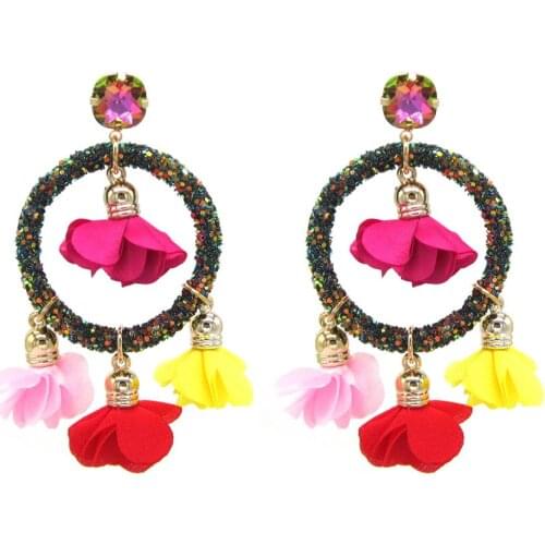 Boucles D'oreilles Fantaisie Resin Fashion Earrings for Women 2021Orecchini Flower Dangle Earring Bohemian Beautiful Earings