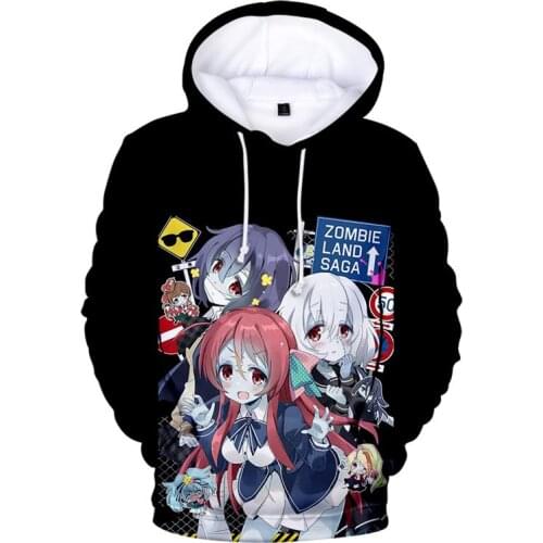 ZOMBIE LAND SAGA 3D Print Fashion Fall Winer Suit Hoodies Sportswear Hooded Kawaii Women/Men The hooded
