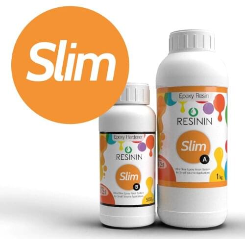 Resinin Slim 1,5 Kgs Ultra Clear Epoxy Resin-Hardener Kit AB Jewelry Making DIY Crystal Transparent Glue