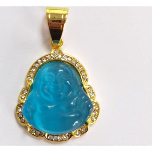 Stainless Steel Buddha Pendant For Women Gem Rhinestone Chain Necklace Gold Family Buddha Necklace Fashion Lucky Jewelry 2021