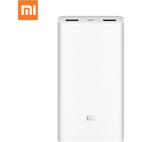 Original Xiaomi Mi 20000mAh Quick Charge Power bank 2 2C Powerbank External Battery Dual USB Portable Bateria External Portable