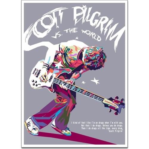 Canvas Poster Scott Pilgrim Wall Art Painting Posters and Prints Nordic Wall Pictures for Home Decor No Frame