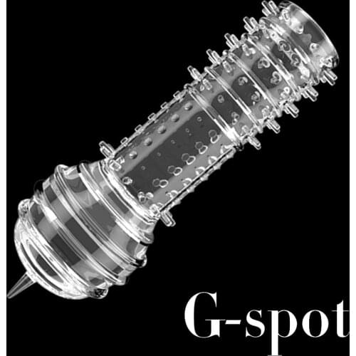 Penis Extender Silicone Sex Products Particle Penis Sleeve Reusable Condom Cock Rings G-spot Stimulation Sex Toys for Men