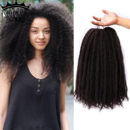 MODERN QUEEN Soft Afro Kinky Natural Soft Marley braiding Extension For Braids 18" 100g Synthetic Crochet Braids Hair