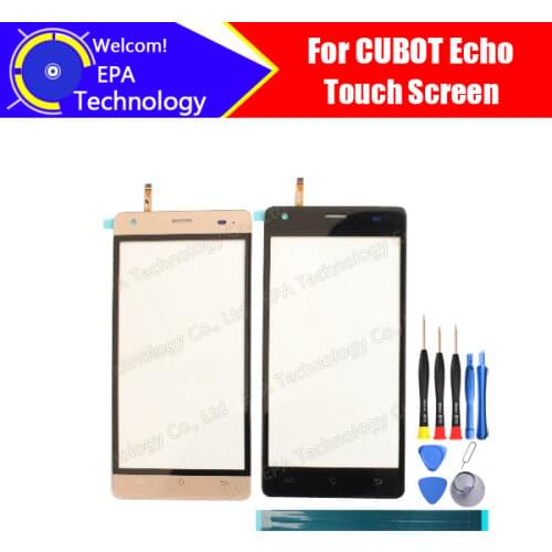 5.0 inch CUBOT ECHO Touch Screen Glass 100% Guarantee Original New Glass Panel Touch Screen For ECHO Cell Phone+tools+Adhesive