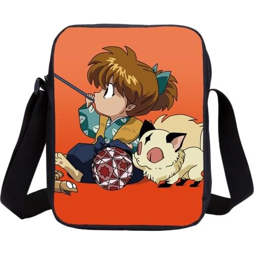 Anime Inuyasha Crossbody Bags Cartoon Sling Bags Print Small Shoulder Bag For Kids and Boy Small Meseenger Bag Back to School