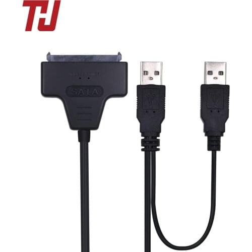 USB2.0 SATA 7+15Pin Adapter Converter Cable for 2.5inch HDD SSD Laptop Hard Disk Disk Drive Computer Cables Connectors