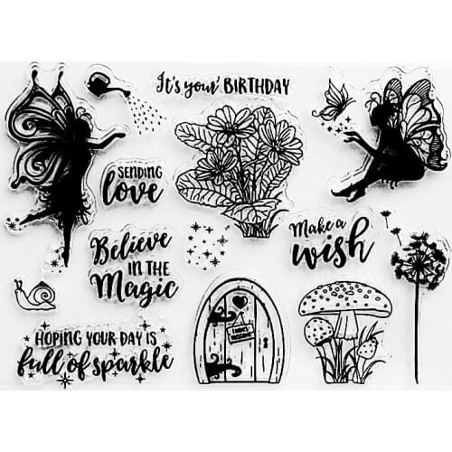 YLCS318 Birthday Silicone Clear Stamps For Scrapbooking DIY Photo Album Cards Decoration Transparent Stamp Clear Stamp Tools