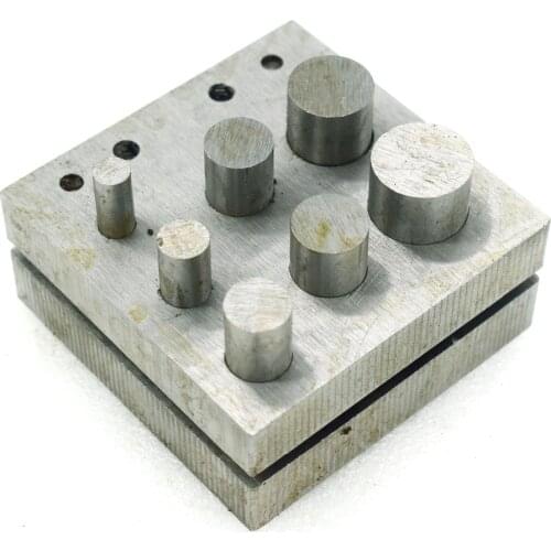 Jewelers Disc Cutter 7 Hole Punch Set Metal Round Punch Metal Silver Gold Circle Craft Jeweler 60*60MM