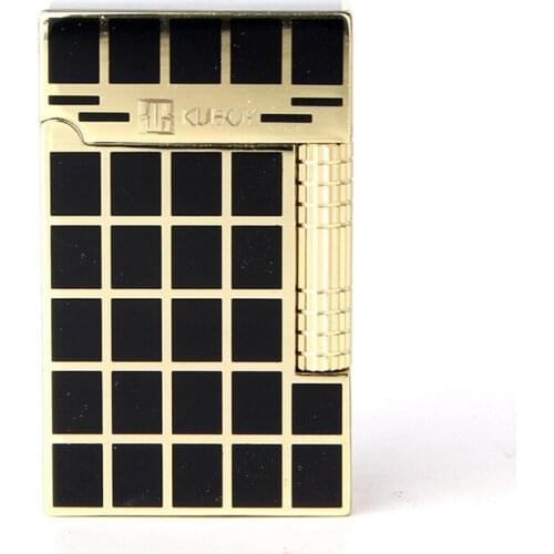 Kuboy Ping Sound Lighter Jet Butane Gas Inflatable Cigarette Lighter for Cigarettes Refillable Grinding Wheels Fire Lighter Gift