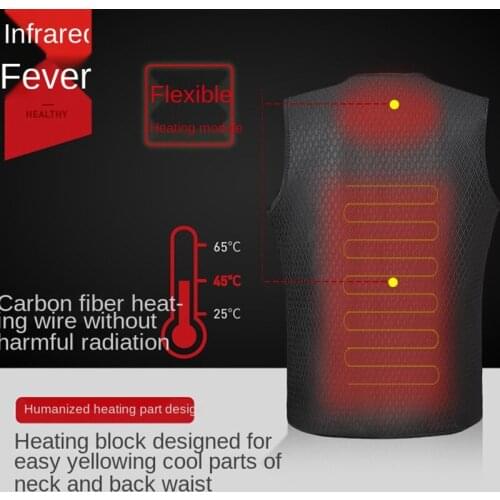 2021 Winter Temperaturing Heated Vest Plus M-4XL Heated Jacket Fashion Men Coat Smart USB Electric Heating Thermal Warm Clothes