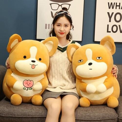 1pc 45/60cm Kawaii Big SizePlush Shiba Inu Dolls Lovely Cartoon Dog Toys Stuffed Soft Animal Pillow for Baby Kids Birthday Gifts