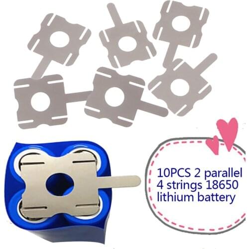 10Pcs 4S 18650 Pack Replace Spot Weldable U-Shaped Welding Nickel Sheet