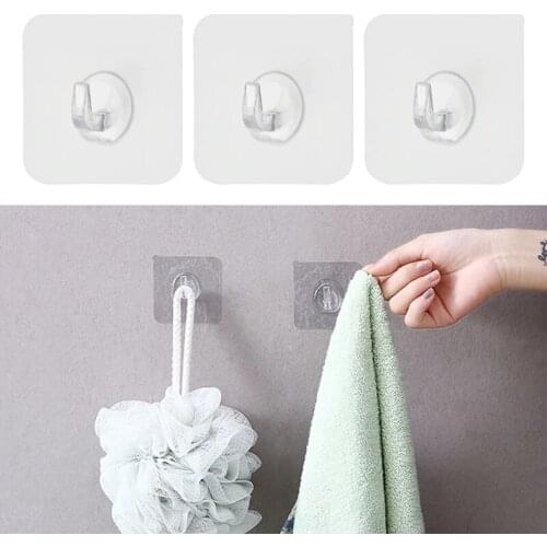 20Pcs Transparent Strong Self Adhesive Door Wall Hangers Hooks Suction Heavy Load Rack Cup Sucker for Kitchen Bathroom