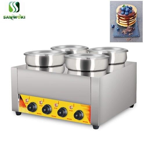 4 cylinders chocolate warmer melter machine Chocolate Cheese Melting Machine soup heating pot stainless steel buffet warmer