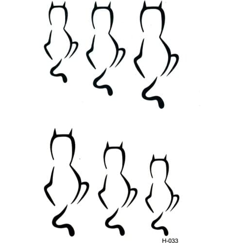 50pcs Fashion Cat Temporary Tattoo Stickers Temporary Body Art Waterproof Tattoo Pattern 10.5*6cm cat tatoo sticker