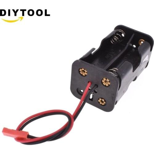 6V Volt 4X AA DIY Battery Holder Case Box Base PCB Mount Wire Lead Plastic Best