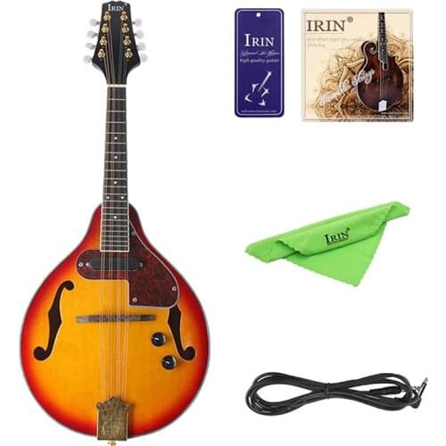 IRIN 8 String Electric Mandolin a Style Rosewood Fingerboard Adjustable String Instrument with Cable