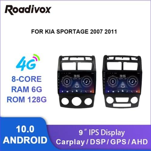 9" android 10.0 car radio video gps navigation player for KIA sportage 2 2007 2012 multimedia autoradio stereo head unit