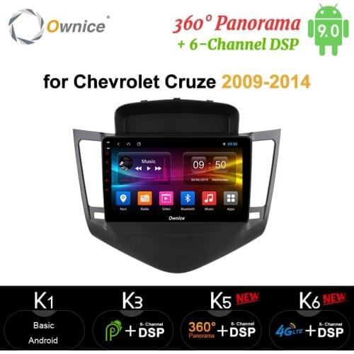 Ownice 2din Android 9.0 car dvd GPS carplay Octa Core 360 Panorama DSP 4G LTE SPDIF Car Radio for Chevrolet Cruze 2009 - 2014